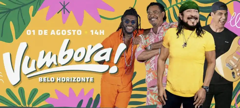 Bloco Vumbora BH 2026: Bell Marques, Durval Lelys e É O Tchan no Mirante Beagá