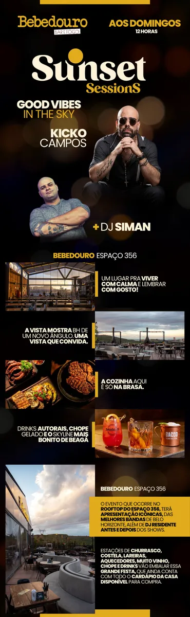 Bebedouro 356 recebe mais uma Sunset Sessions no sábado 26/04 com Kicko Campos e DJ Siman