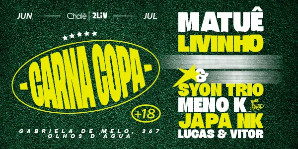 Carna Copa no Clube Chalezinho: festa agita BH em junho de 2026