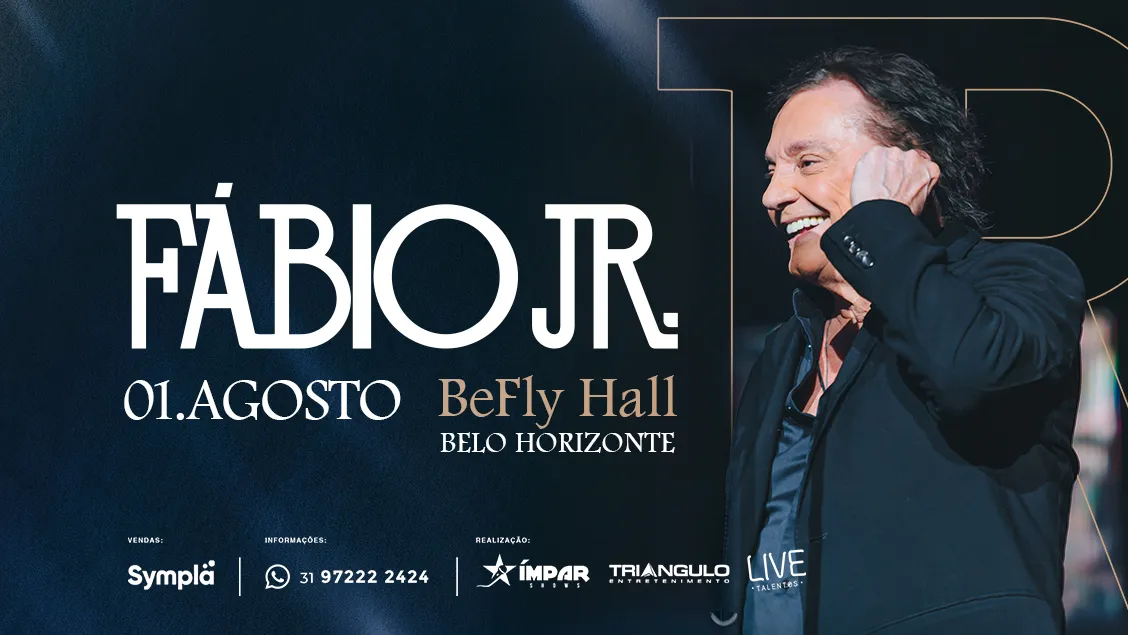 Fábio Jr. traz turnê 2026 ao BeFly Hall em Belo Horizonte