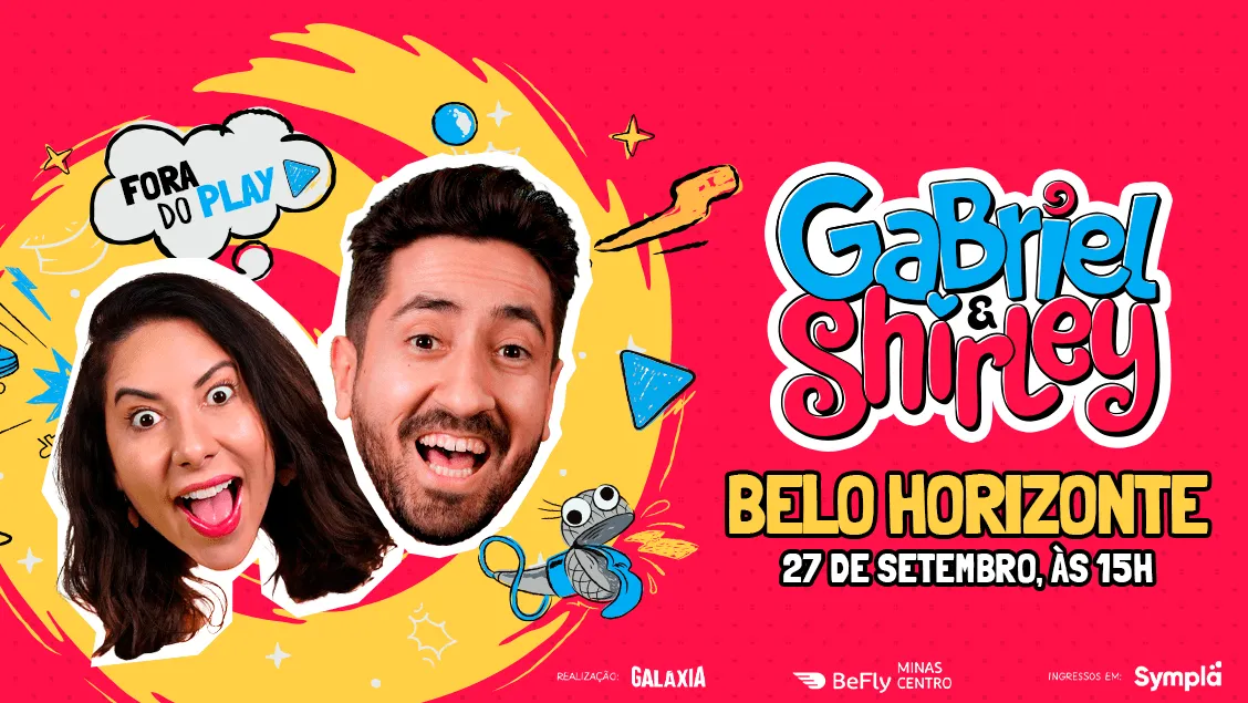 Gabriel e Shirley trazem Gashi: Fora do Play para Belo Horizonte em setembro