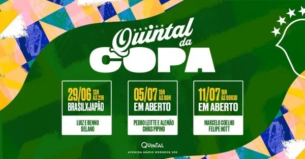 Quintal Da Copa no Quintal do Chalé: evento especial em BH no dia 29 de junho de 2026