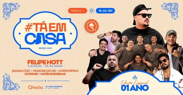 Quintal Taemcasa no Quintal do Chalé: tarde especial em BH no dia 18 de julho