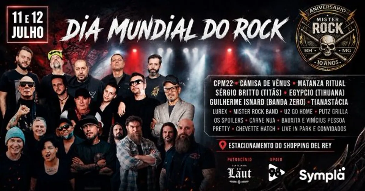 Dia Mundial do Rock: CPM 22, Camisa de Vênus,, Matanza, Tianastácia, Sérgio Britto (Titãs) e mais!