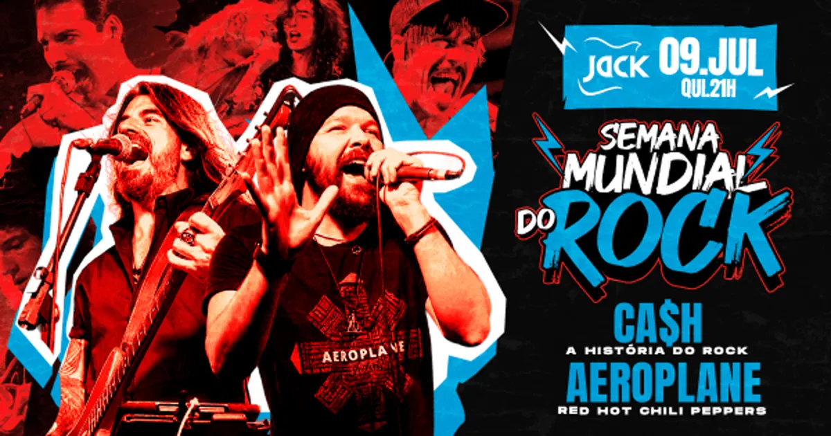 Quinta Jack | Semana Mundial do Rock! Ca$H (a História do Rock) + Aeroplane (Rhcp)